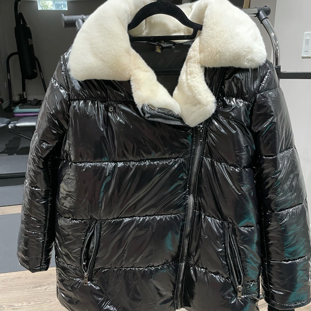Puffer winter coat motor cycle style